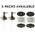 Premium Anti Rust Stainless Steel Mason Jar Soap Dispenser Lid With Waterproof Labels