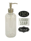 Milkweed Farms  Plastic Soap Dispenser With Stainless Pump