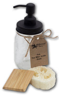 Kitchen Ball Jar Set with Bamboo Scraper and Loofah Scrubbie